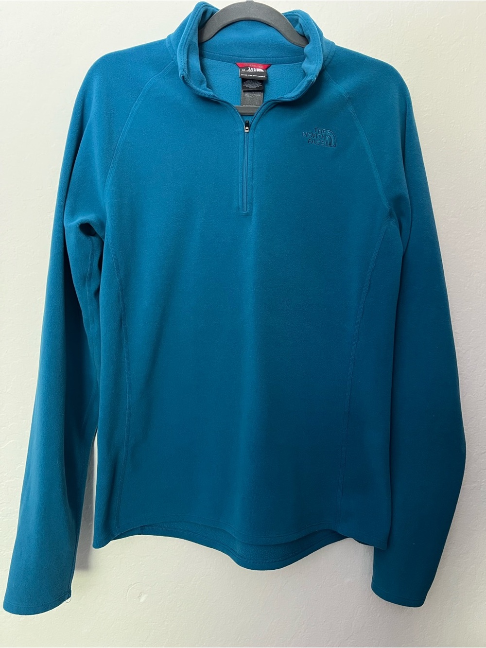 The North Face Men’s Bright Teal Half-Zip Fleece Pullover - Medium